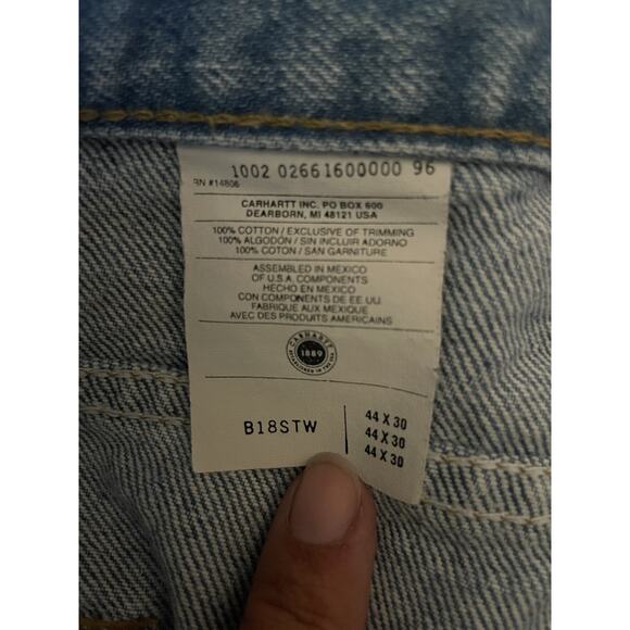 Vintage Carhartt Denim Men’s Jeans Size 44/30 B18STW - Picture 4 of 6